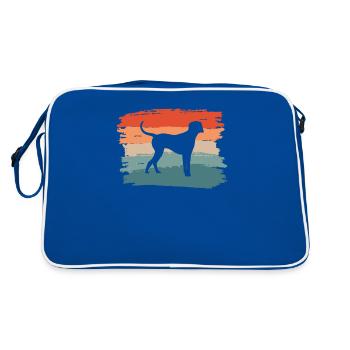 Vintage Retro Weimaraner Weimaraners Dog Lover - Retro Bag - blue/white - Back
