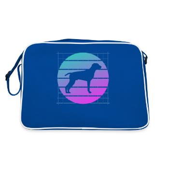 Retro Pointer Dog GSP Lover - Retro Bag - blue/white - Back