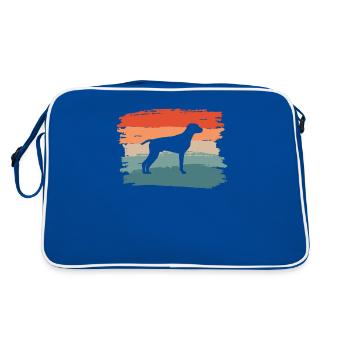 Vintage Retro Pointer Dog GSP Lover - Retro Bag - blue/white - Back