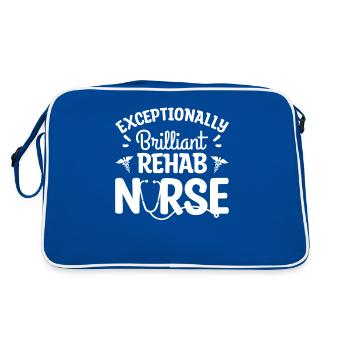 Außergewöhnlich brillante Reha-Krankenschwester RN-Krankenschwestern - Retro Tasche - Blau/Weiß - Hinten