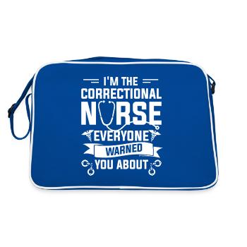 I'm The Correctional Nurse Everyone Warned You - Retro Bag - blue/white - Back