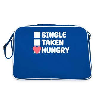 Single Taken Hungry Funny Valentines Valentine’s - Sac Retro - bleu/blanc - Dos