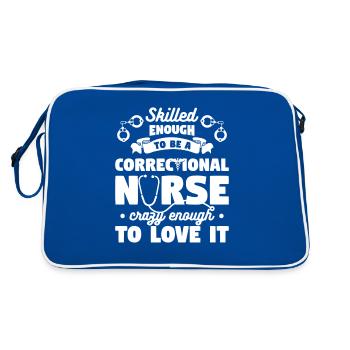 Skilled Enough To Be A Correctional Nurse RN - Retro Bag - blue/white - Back