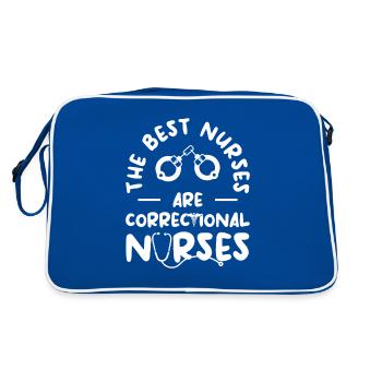 The Best Nurses Are Correctional Nurses RN Nurse - Retro Bag - blue/white - Back