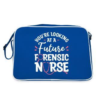 You're Looking At A Future Forensic Nurse RN - Sac Retro - bleu/blanc - Dos