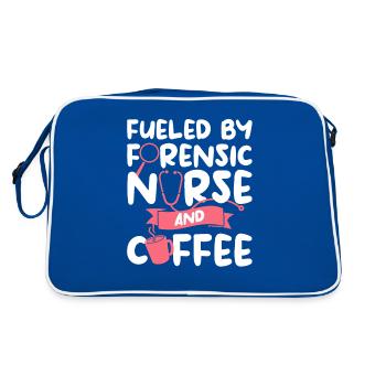 Fueled By Forensic Nurse And Coffee ER Nurses - Sac Retro - bleu/blanc - Dos