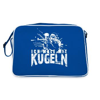 Paintball I paint with color balls color marker - Retro Bag - blue/white - Back