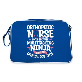 Orthopedic Nurse Only Because Multitasking Ninja - Sac Retro - bleu/blanc - Dos