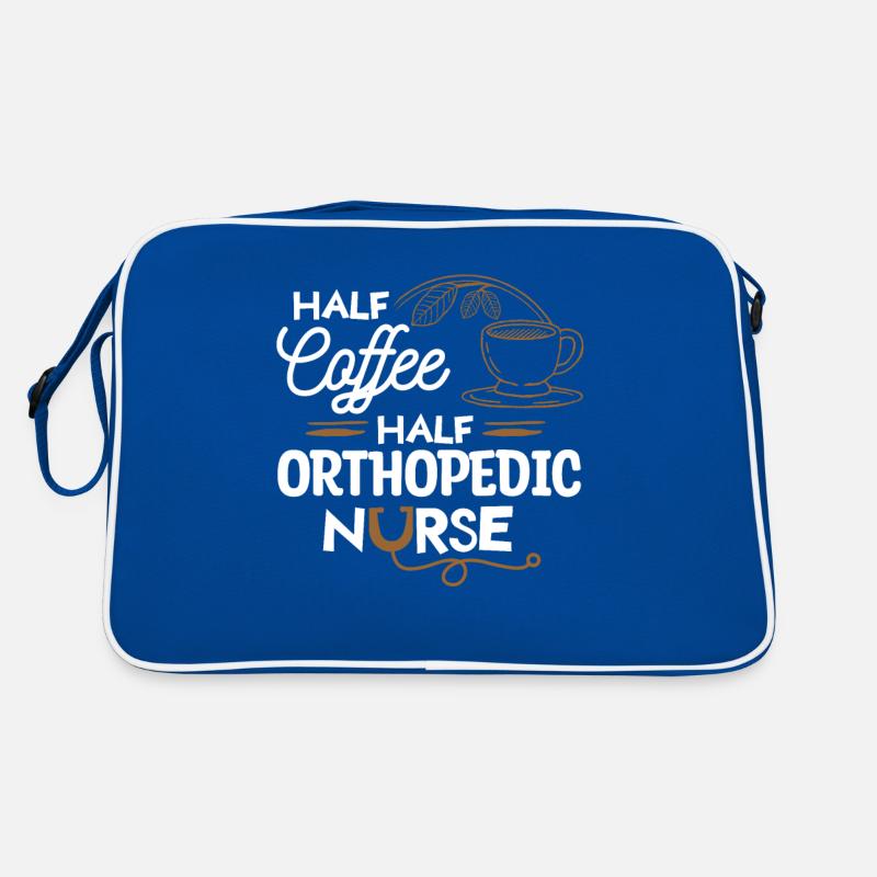 halb Kaffee halb orthopädische Krankenschwester Orthopäde RN Retro Tasche