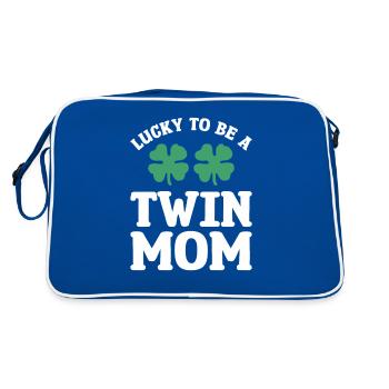 Chanceux d’être une maman jumelle Saint de la Saint-Patrick - Sac Retro - bleu/blanc - Dos