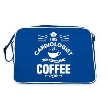 Ce cardiologue a besoin de beaucoup de cardiologie du café - Sac Retro - bleu/blanc - Dos