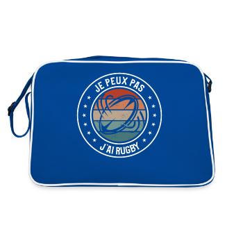 Je Peux Pas J'ai Rugby Rugbyman - Sac Retro - bleu/blanc - Dos