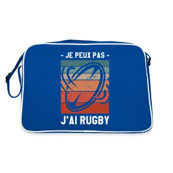 Je Peux Pas J'ai Rugby Rugbyman - Sac Retro - bleu/blanc - Dos