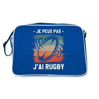 Je Peux Pas J'ai Rugby Rugbyman - Sac Retro - bleu/blanc - Dos