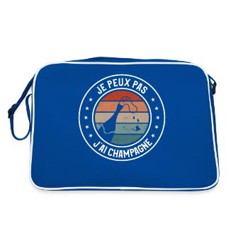 Je Peux Pas J'ai Vin - Sac Retro - bleu/blanc - Dos