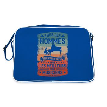 Mais Les Meilleurs Sont Musiciens Musique Musicien - Sac Retro - bleu/blanc - Dos