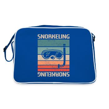 Retro Vintage Classic Snorkeling Snorkeler - Retro Bag - blue/white - Back