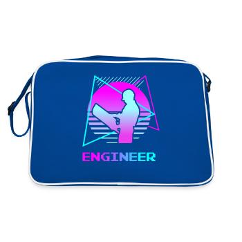 Retro Classic Engineer Engineering - Retro Bag - blue/white - Back