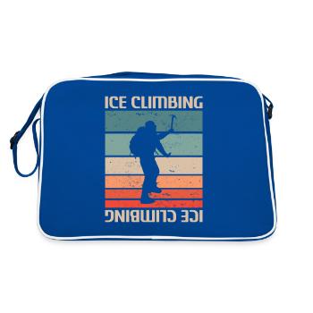 Retro Vintage Classic Eiskletterer - Retro Tasche - Blau/Weiß - Hinten