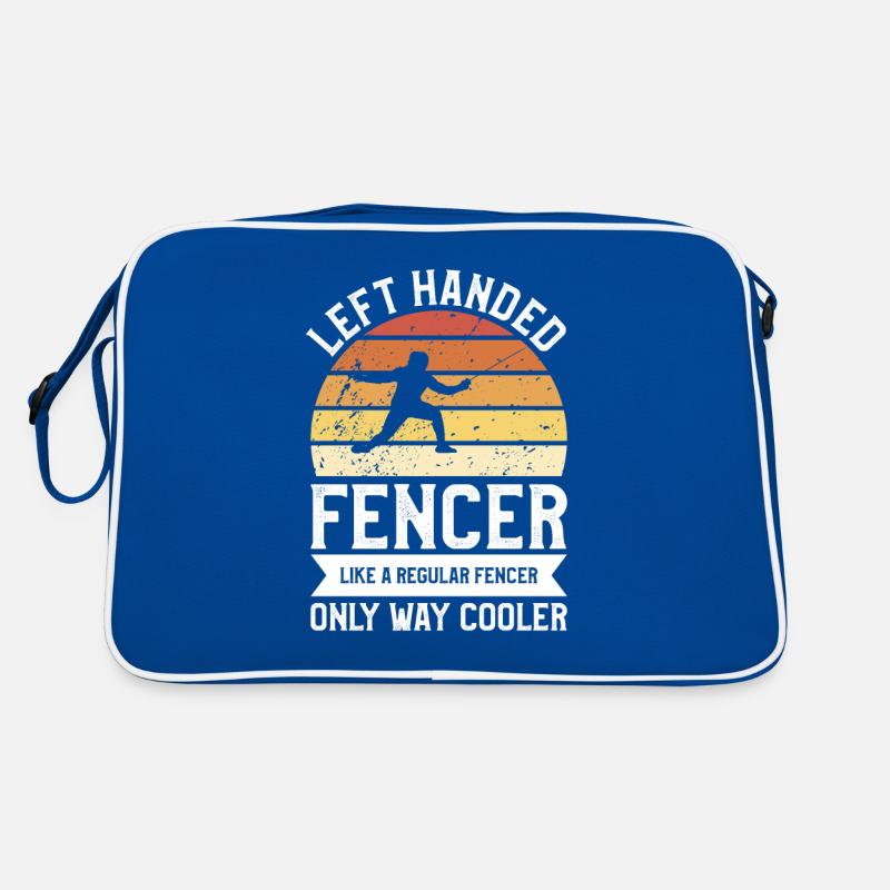 Linkshänder Fechter wie ein normaler Fechter nur Weg Retro Tasche