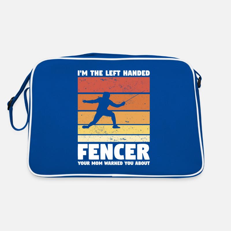 Ich bin der linkshändige Fechter, den deine Mutter dich gewarnt hat Retro Tasche