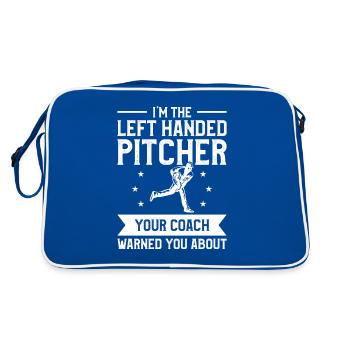 I'm The Left Handed Pitcher Your Coach Warned You - Retro Bag - blue/white - Back