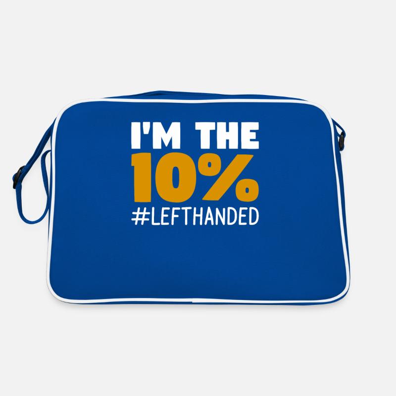 Ich bin der 10% Linkshänder Funny Lefty Retro Tasche