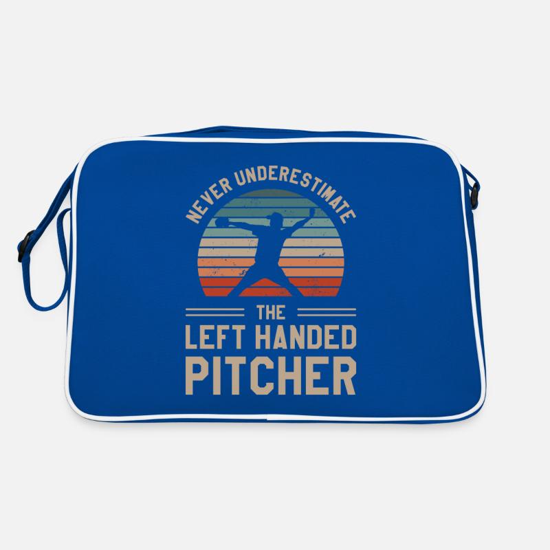 Never Underestimate The Left Handed Pitcher Retro Bag