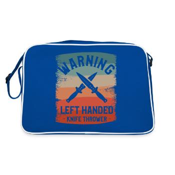 Avertissement lanceur de couteaux gaucher gaucher gaucher - Sac Retro - bleu/blanc - Dos