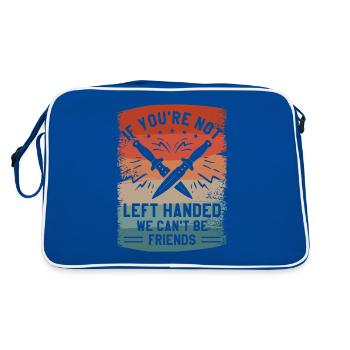 Si vous n’êtes pas gaucher, nous ne pouvons pas être amis - Sac Retro - bleu/blanc - Dos