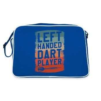 Left Handed Dart Player Lefty Darts - Retro Bag - blue/white - Back
