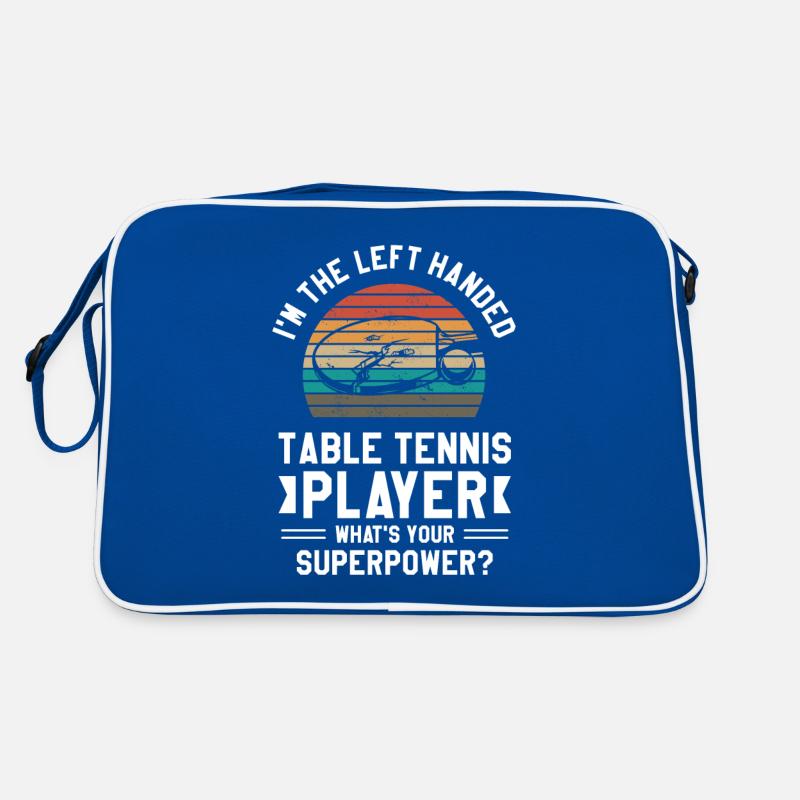 I'm The Left Handed Table Tennis Player Lefty Retro Bag
