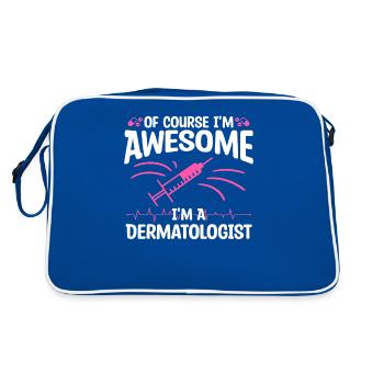 Of Course I'm Awesome I'm A Dermatologist - Retro Bag - blue/white - Back