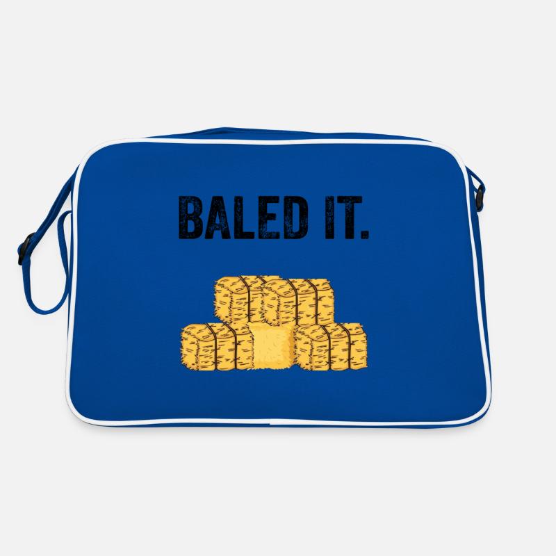 Baled It Farm Lebendiger Mais Lebensmittel Retro Tasche