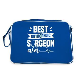Bester orthopädischer Chirurg aller Zeiten - Retro Tasche - Blau/Weiß - Hinten