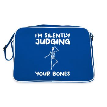 Je juge silencieusement vos os orthopédiques - Sac Retro - bleu/blanc - Dos
