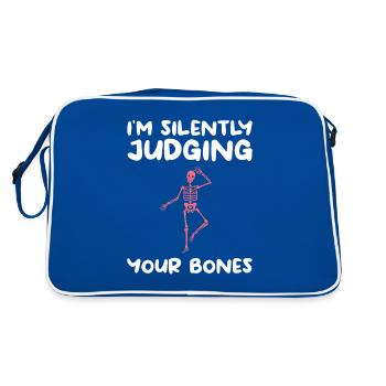 Je juge silencieusement vos os orthopédiques - Sac Retro - bleu/blanc - Dos