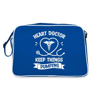 Cardiologue Gardez les choses pompées cardiologie - Sac Retro - bleu/blanc - Dos