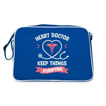 Cardiologue Gardez les choses pompées cardiologie - Sac Retro - bleu/blanc - Dos