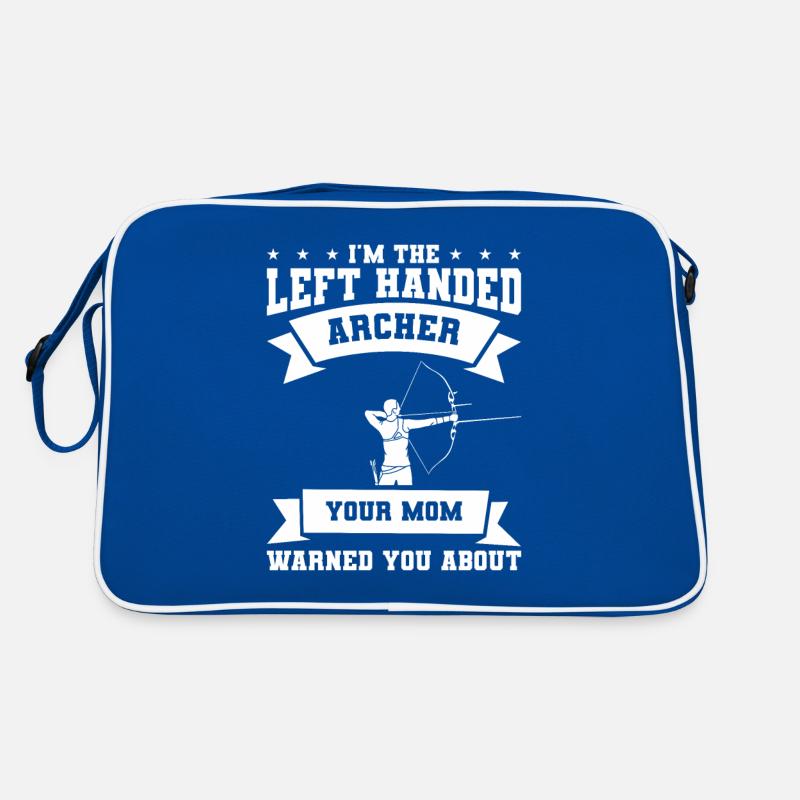 Ich bin der linkshändige Bogenschütze, den deine Mutter dich gewarnt hat Retro Tasche