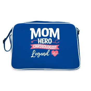 Maman Héros Cardiologue Légende Cardiologie Cardiologie - Sac Retro - bleu/blanc - Dos