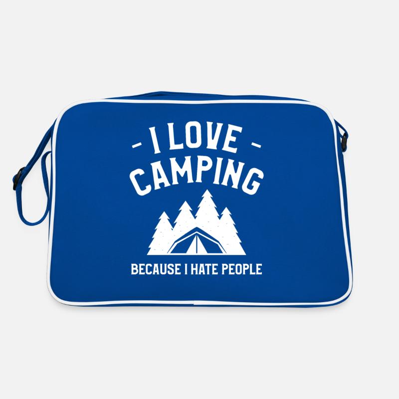 I Love Camping Because I Hate People Bushcraft Retro Bag