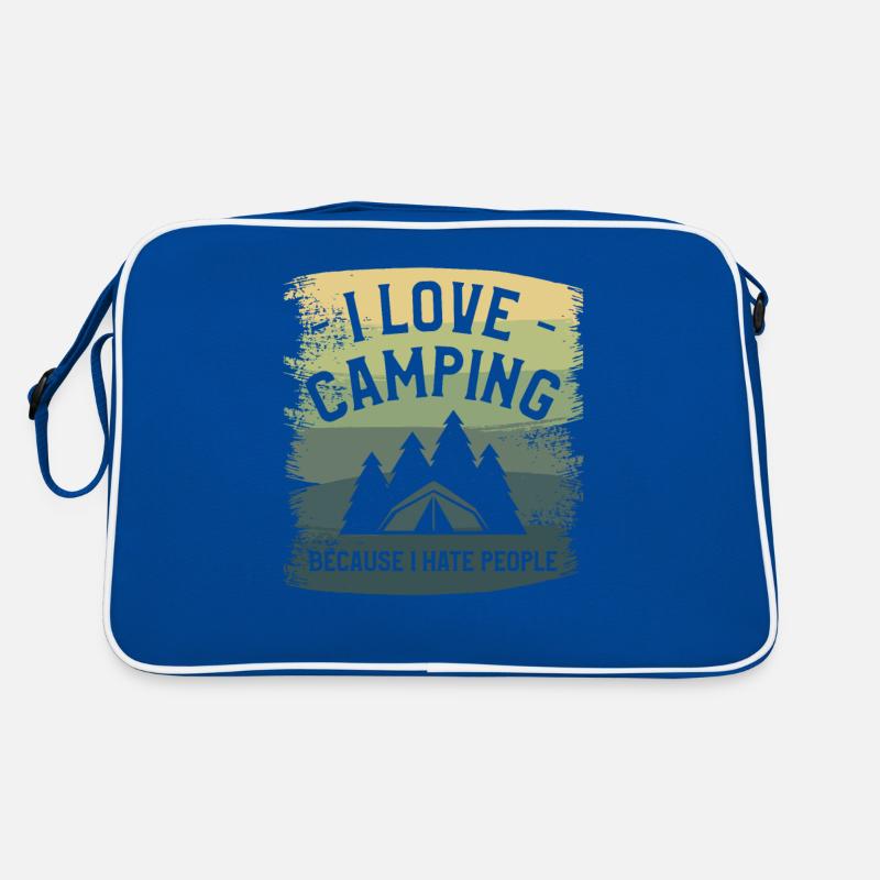 I Love Camping Because I Hate People Bushcraft Retro Bag