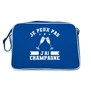Je Peux Pas J'ai Vin - Sac Retro - bleu/blanc - Dos