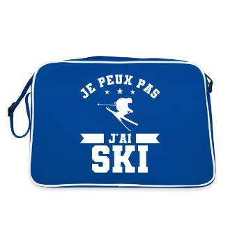 Je Peux Pas J'ai Ski Skieur - Sac Retro - bleu/blanc - Dos