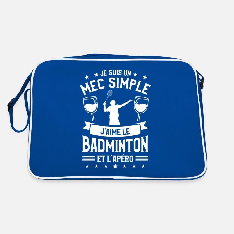 Je Suis Un Mec Simple J'aime Le Badminton Et Sac Retro