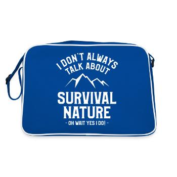 I Don't Always Talk About Survival Nature Oh Wait - Retro Bag - blue/white - Back