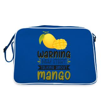 Attention, peut commencer à parler de mangue - Sac Retro - bleu/blanc - Dos