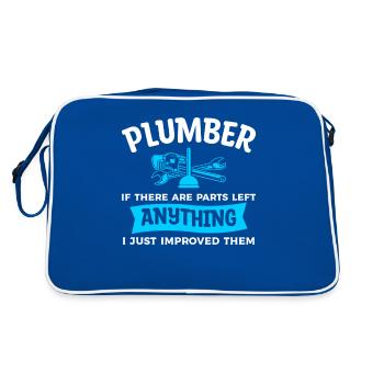 plombier s’il reste des pièces que je viens de - Sac Retro - bleu/blanc - Dos