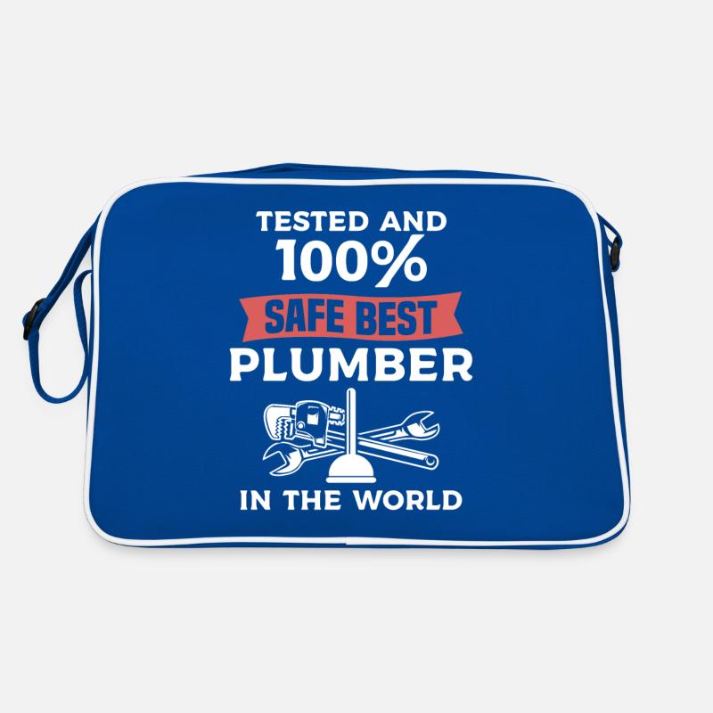 Getestet und 100% sicher bester Klempner der Welt Retro Tasche